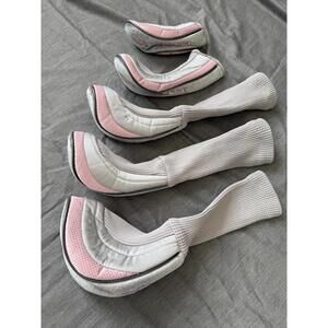 Set of MODA Golf Club Covers Gray & Pink 7 6 5 3  Fairway Woods Tour Edge